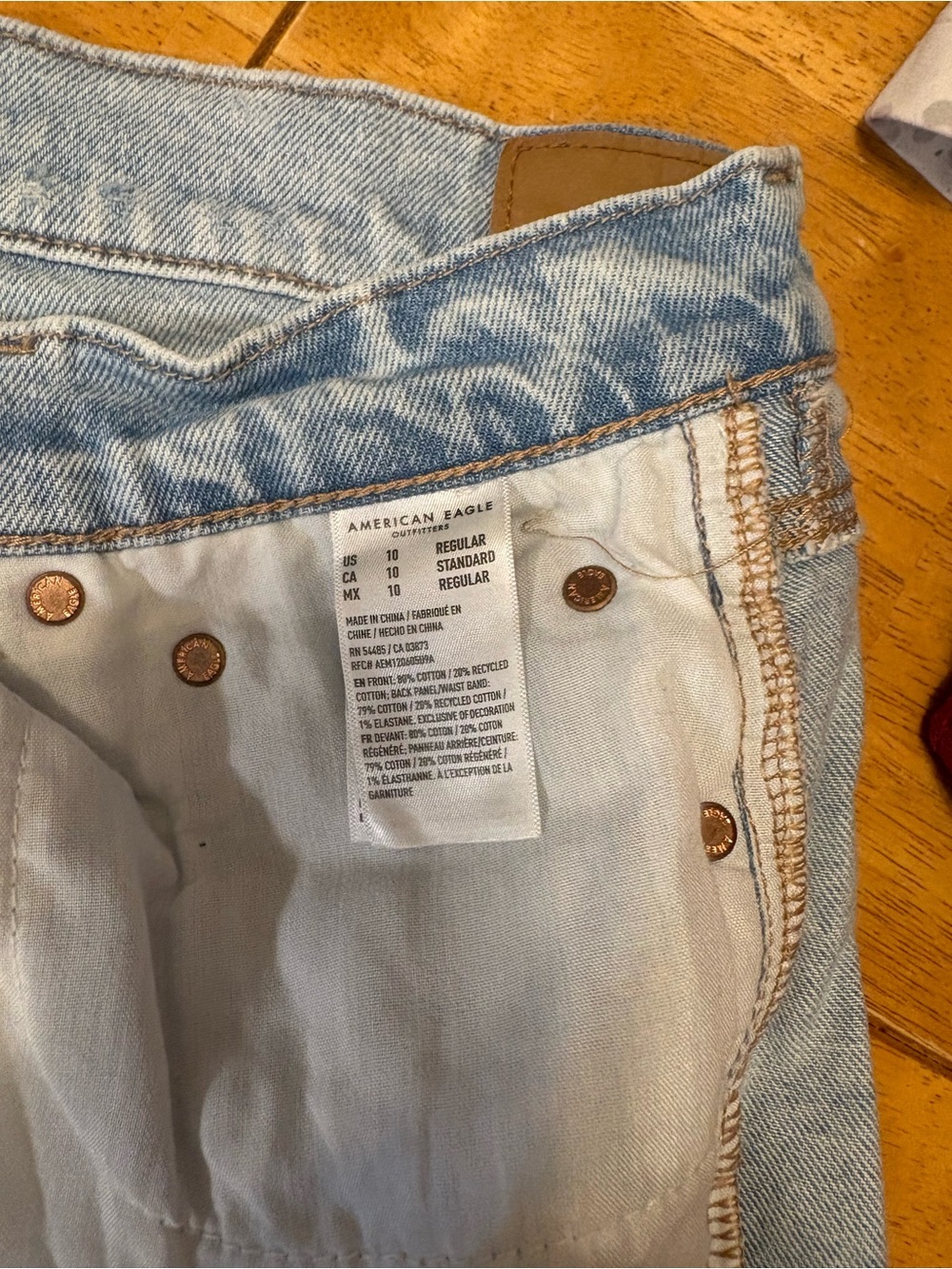 American Eagle Outfitters Light Wash Straight Leg Jeans